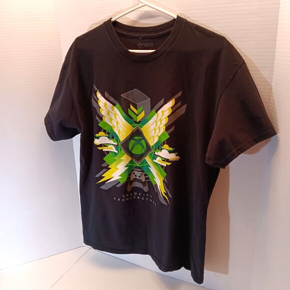 Xbox T Shirt Men L Black Series X Velocity Architecture Video Game Graphic Logo - Picture 3 of 6
